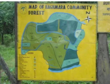 Figure 4: Sketch map showing the community forest area in the buffer zone of CNP   .&amp;,&amp;, # &#34; '6 5 9 &#34; ;) #