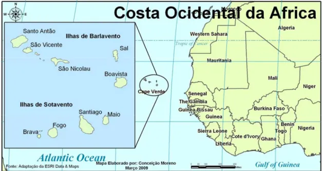 Figura 1 – Mapa de Cabo Verde 