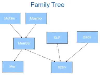 Figure 2 Tizen family tree 
