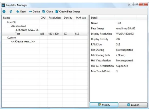 Figure 7 Emulator Manager 