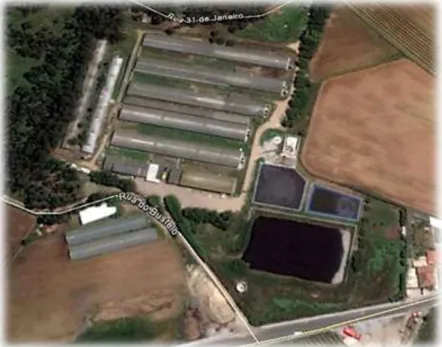 Figura 7: Imagem aérea da exploração (Google Earth) 