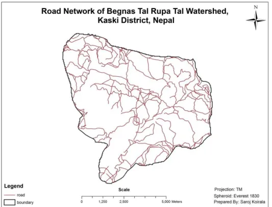 Figure 4: Road Network of Watershed 