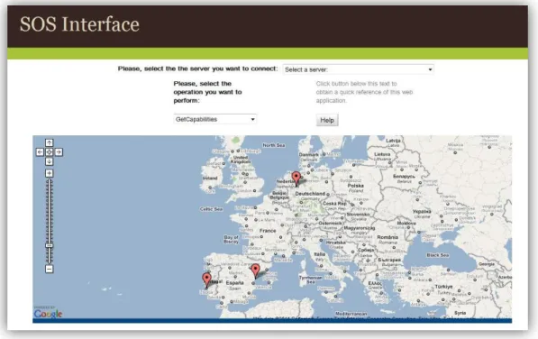 Figure 12: General appearance of the application when it is executed in the web browser 