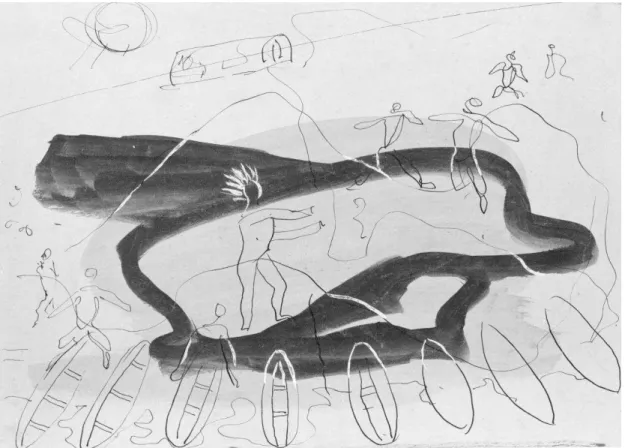 Fig. 1. Índio e canoas. Candido Portinari, 1941. 