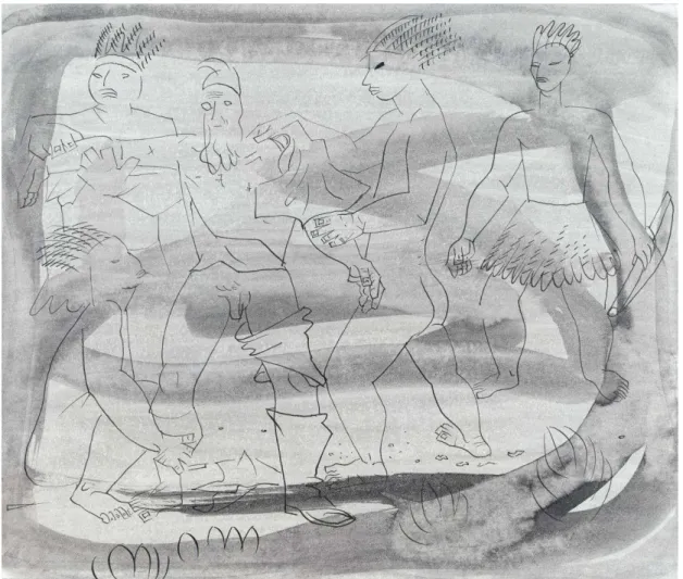 Fig. 3. Hans preso pelos índios, Candido Portinari, 1941. 