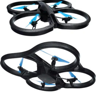 Figure 20: AR.Drone 2.0  ( top and bottom view with indoor cover) [3] 