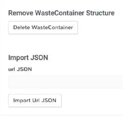 Figure 4.4: In a dataset there are other functions like to remove dataset and to import data.