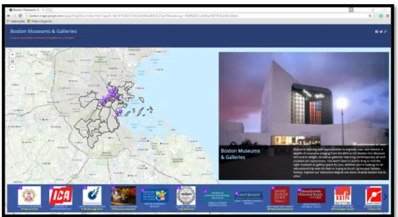 Figura 7 - Mapping and Analysis Platform - Boston Museums and Galleries (Fonte: 