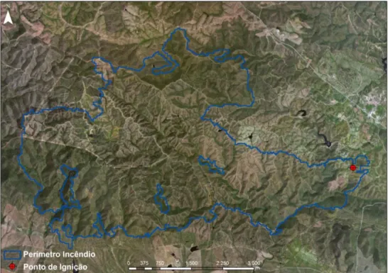 Figura 9 – Perímetro de incêndio do caso de estudo 2004.