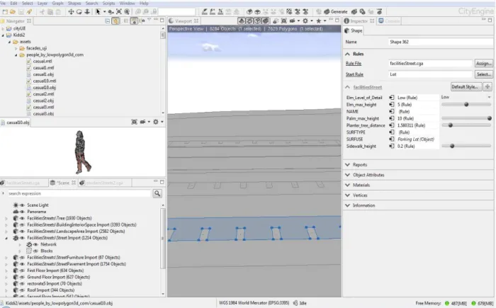 Figure 3: The default user interface of CityEngine.