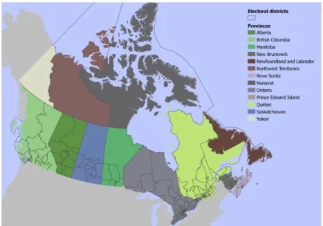 Figure 3. Electoral districts (Canada, 2011).