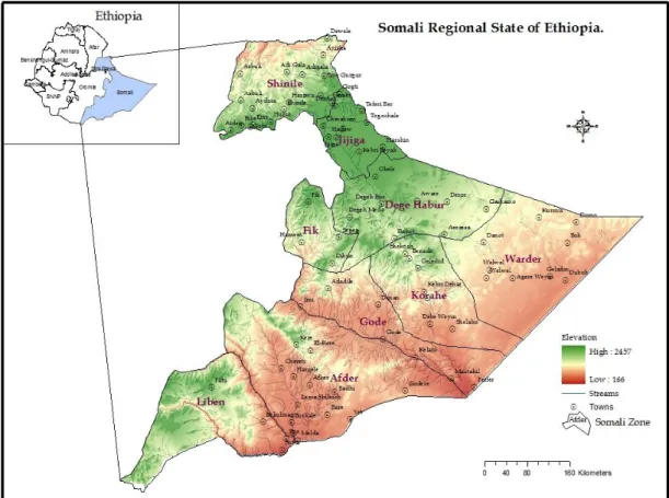 Table 1.3 indicates the land use pattern for the whole Somali region by Zone. It was  adopted  from  the  Somali  National  Regional  State  (2003)