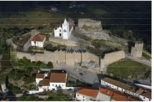 Figura 2.3. Vista aérea do Castelo com vista para o lado poente (Google b, 2017) 