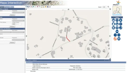 Figura 3: Aplicação Mapa Interactivo