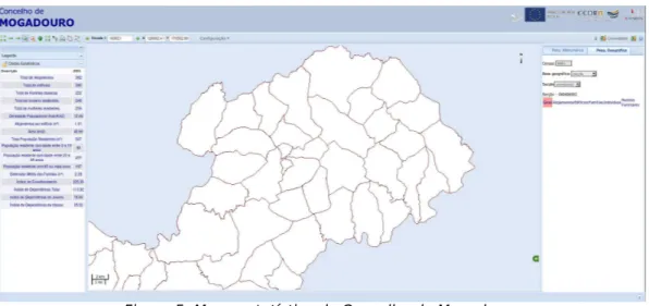 Figura 5: Mapa estatístico do Concelho de Mogadouro