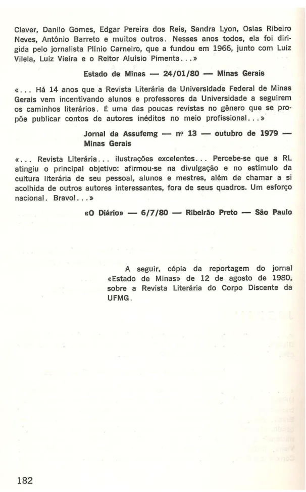 FIGURA 11  RL – Seção “Cartas” . Belo Horizonte, 1980.