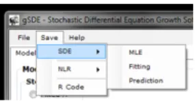 Figura 5.3: Barra de men´ us do software gSDE: Save→SDE