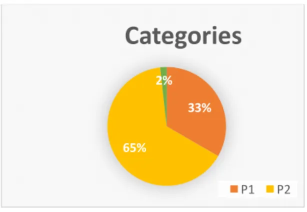 Figure 3 - Categories 33%65%2% Categories  P1 P2