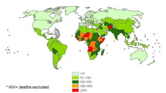 Figure 1. – Rates of Streptococcus pneumoniae death (per 100,000 children under age 5)