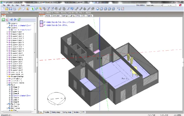 Figura 3.14 - Modelo Final (vista interior do 2º piso) 
