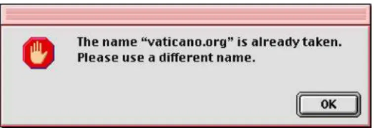Fig. 9: Aviso que o domínio já estava sendo utilizado. 