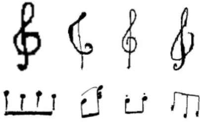 Fig. 2  Variability in handwritten music scores. 