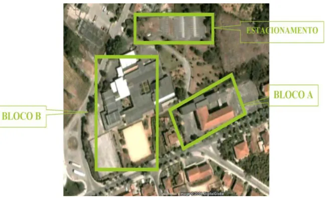 Fig. 1- Fotografia aérea da Escola Secundária com 3º CEB de Anadia 