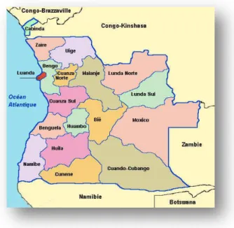 Figura 1 – Mapa das Províncias de Angola 