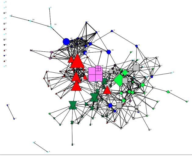 Figure 3: 2006 EAN research community co-authorship social network betweenness  6. Conclusion 