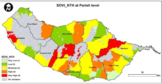 Figure 15: SOVI_NTH at Parish level 