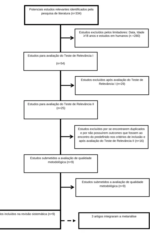 Figura 2 - Diagrama com o processo de seleção dos estudos (PRISMA) 