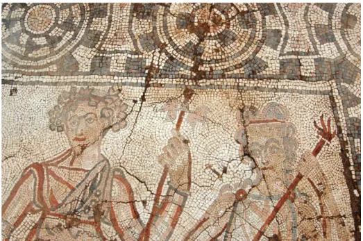 Figura 1.6 – Painel Romano encontrado nas escavações arqueológicas de Vale do Mouro 