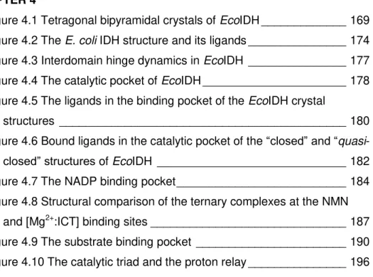Figure 4.1 Tetragonal bipyramidal crystals of EcoIDH _____________ 169  Figure 4.2 The E
