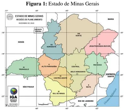 Figura 1: Estado de Minas Gerais 
