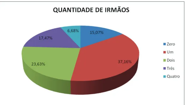 Gráfico 5: “Quantidade de irmãos” 