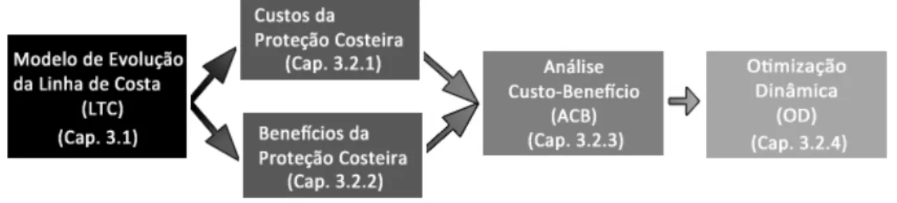Figura 12 - Esquema da abordagem utilizada no desenvolvimento da tese e distribuição por  capítulos