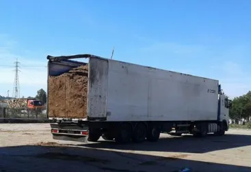 Figura 5.5 - Camião descarregando na empresa biomassa florestal proveniente do exterior [73]