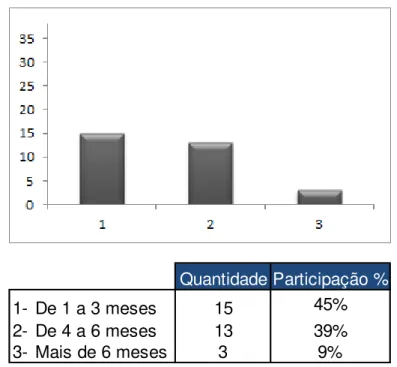 Gráfico 6 - Qual a duração do processo orçamentário? (Questão 6). 