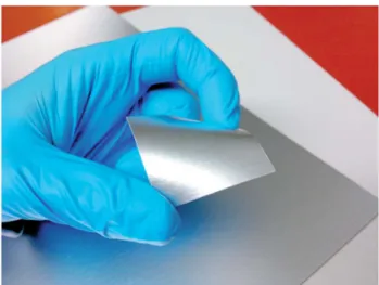 Fig. 1 Image of the Liquid Packaging Cardboard (LPC) substrate used for a-Si:H solar cell deposition.