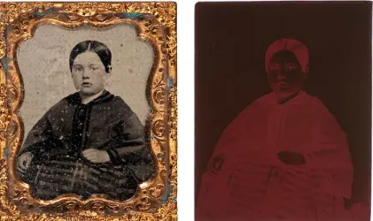 Figure 11: example of an ambrotype made on a dark glass, substituting the dark background