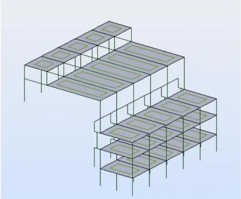 Fig. 2.1 – Modelação com pilares 
