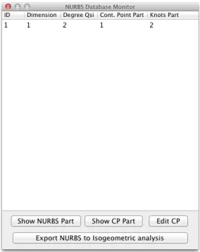 Figura 4.5: NURBS Database Monitor