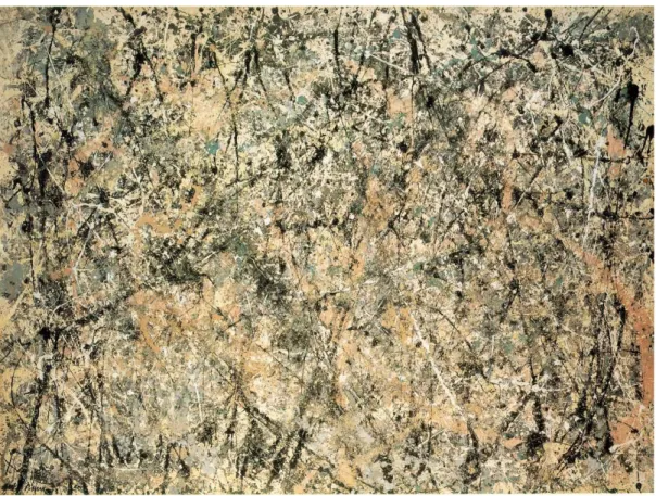 Fig. 02. Jackson Pollock. Lavender Mist: Number 1. Óleo, tinta automotiva e acrílica  sobre tela, 221 x 299,7 cm, 1950