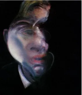 Fig. 06. Francis Bacon. Três estudos  para um Auto-retrato. Óleo sobre tela,  37,5 x 31,8 cm, 1977