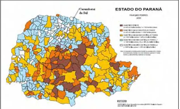 Figura 12 – Mapa da pobreza do estado do Paraná  