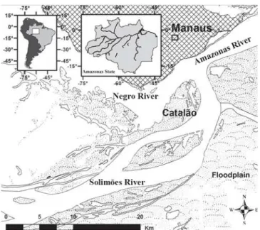 Fig. 1. Map of the Catalão region, located near Manaus, Amazonas State, showing the sampling site.