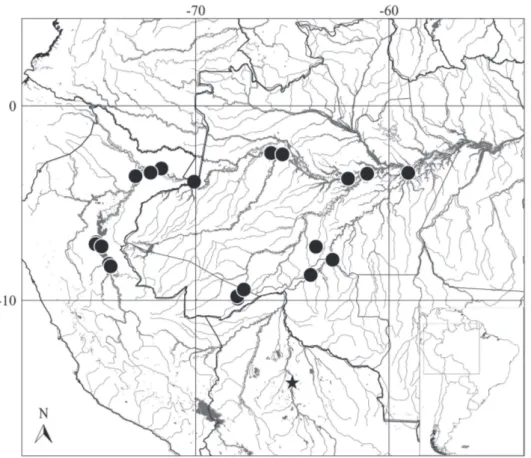 Fig. 3. Central and western Amazon basin showing the distribution of Protocheirodon pi