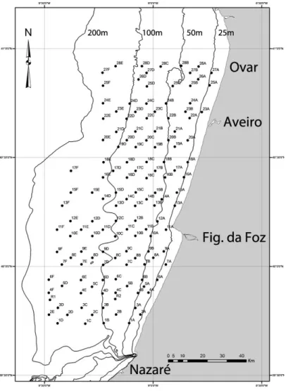 Figura 4 – Área de estudo do presente trabalho. Cada ponto assinalado no mapa representa um local  de amostragem
