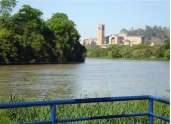 FIGURA 05 - Rio Paraíba (porto Itaguaçu), local onde foi  encontrada a imagem de N.  S