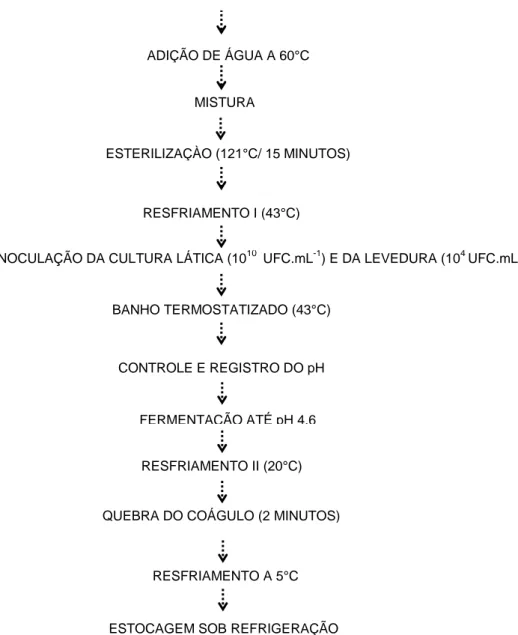 Figura 4 - Fluxograma de um processo de fabricação de bebidas lácteas  fermentadas. 